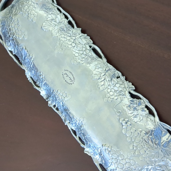 Arthur Court Vintage Grape Pattern Oblong Tray - Picture 6 of 6
